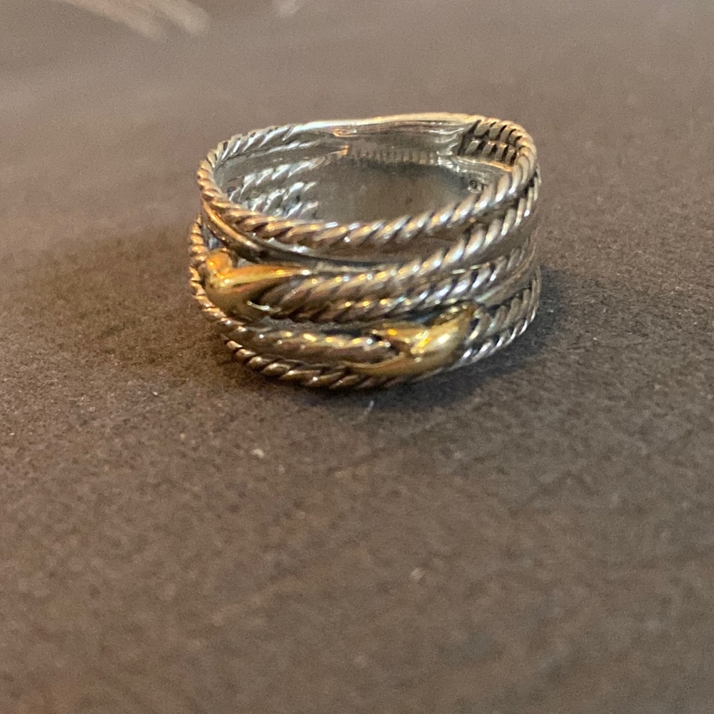 Authentic David Yurman double x crossover ring